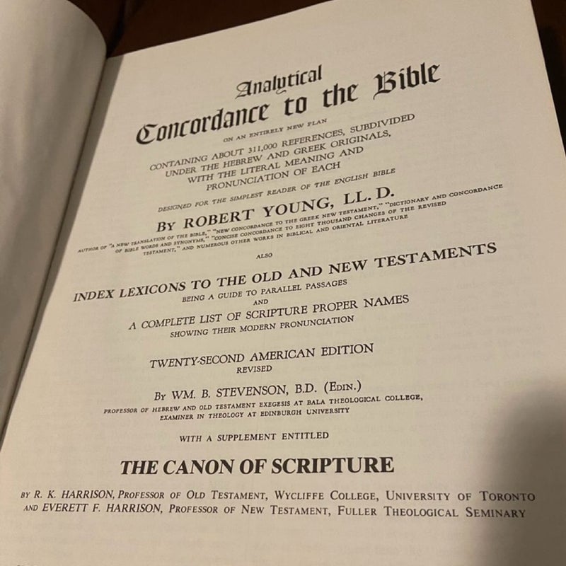 Young’s Analytical Concordance to the Bible 1975