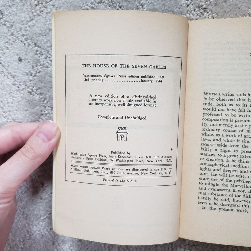 The House of the Seven Gables (3rd Washington Square Press Edition Printing, 1961)