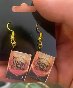 Iron Flame: Dangling earrings.