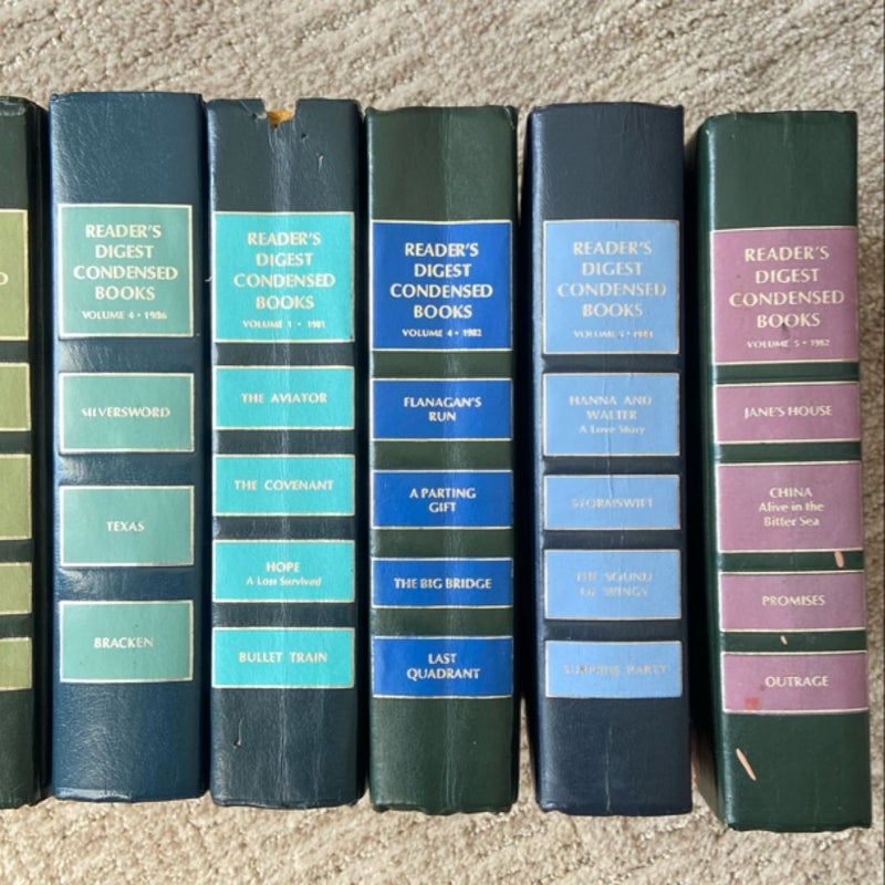 Muted Rainbow Reader’s Digest Condensed Books 