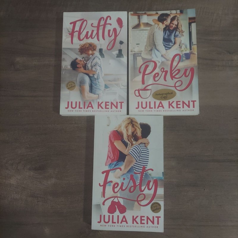 Autographed Julia Kent Trio Fluffy/Perky/Feisty