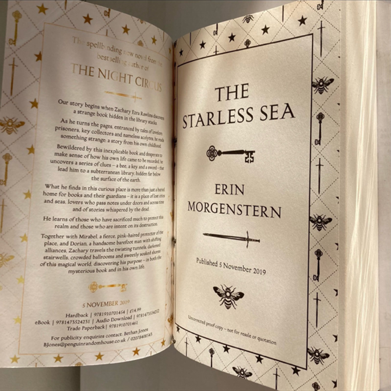 The Starless Sea - UK ARC - Advance Reader Copy/Uncorrected Proof RARE