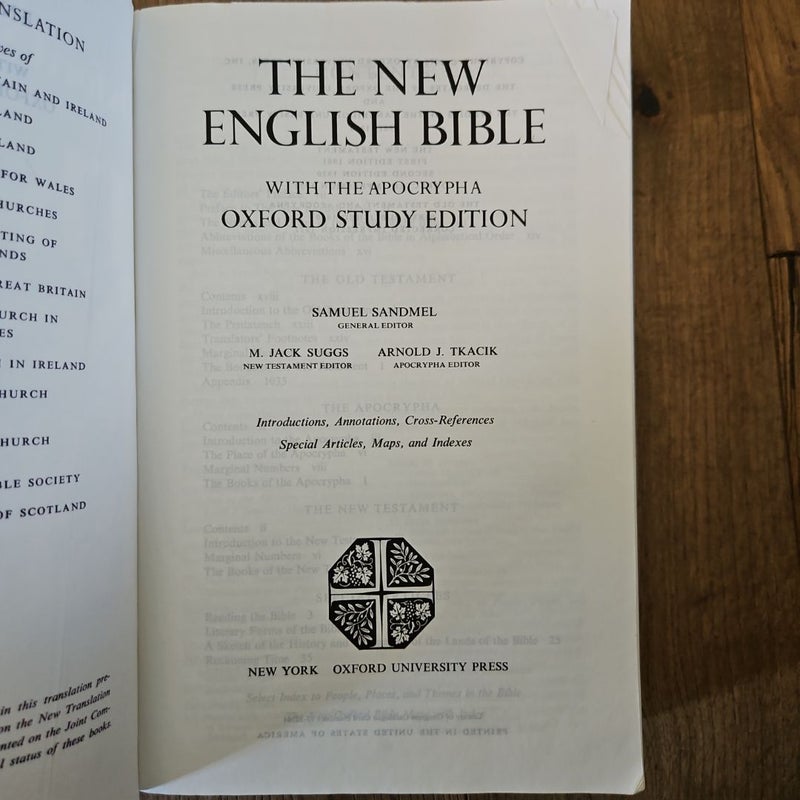 The New English Bible with the Apocrypha, Oxford Study Ed