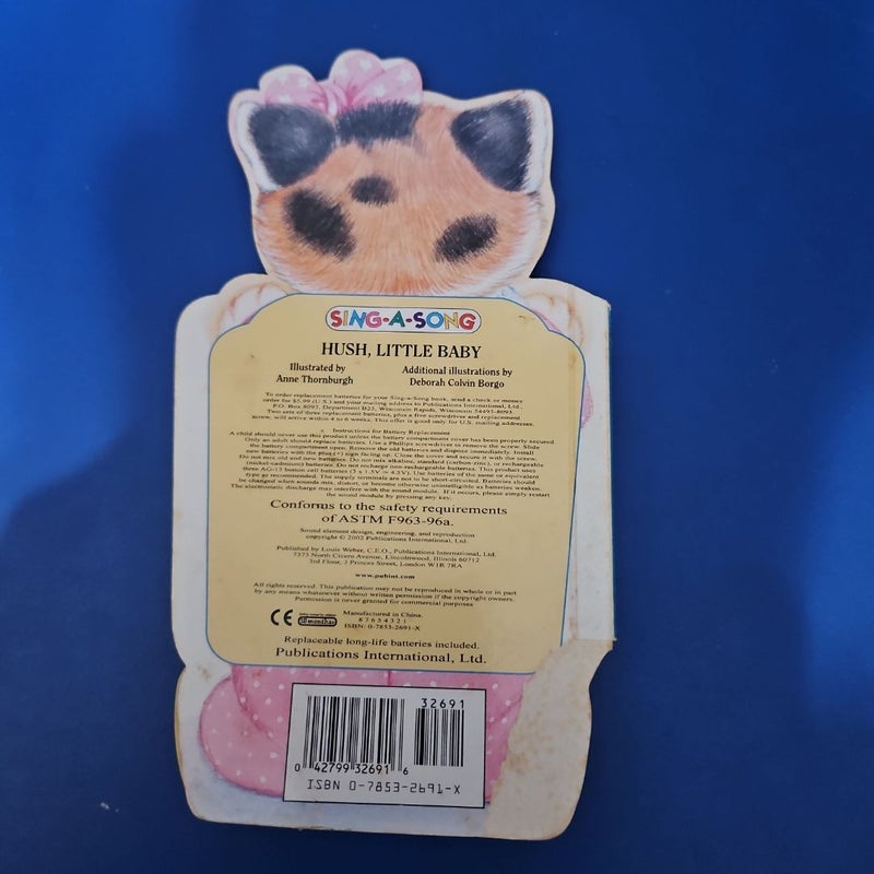 Sing-A-Song Singing Board Book: HUSH LITTLE BABY