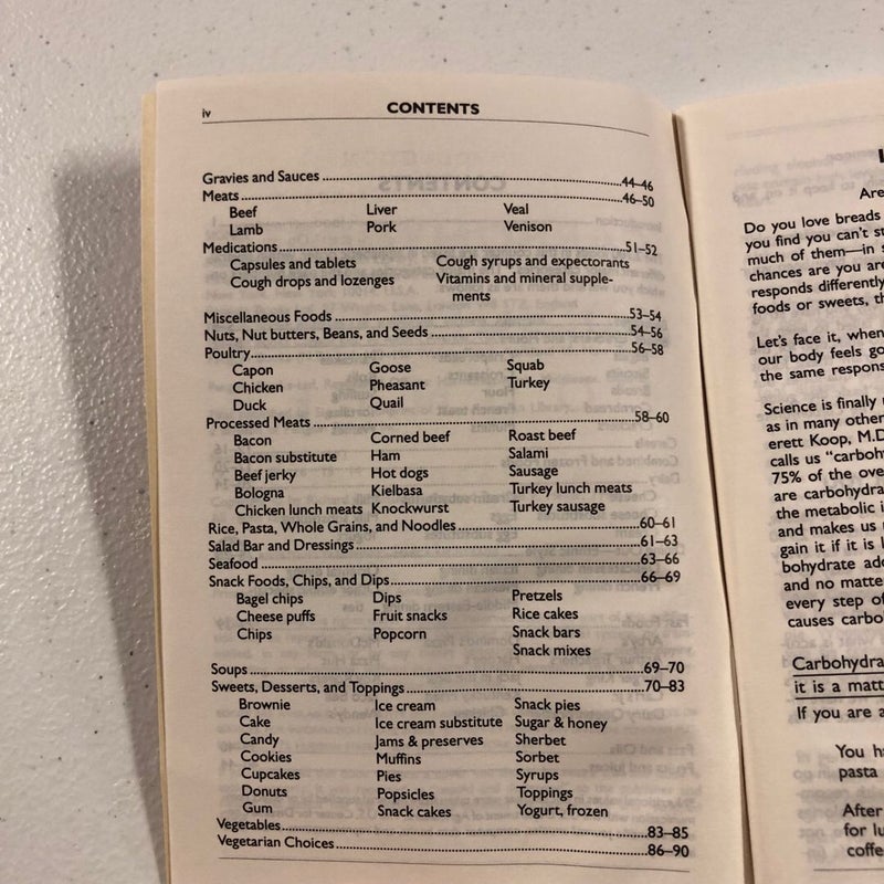 1993 The Carbohydrate Addict’s GRAM COUNTER