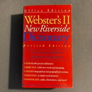 Webster's II New Riverside Dictionary