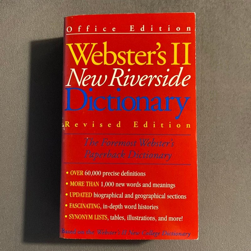 The Webster's II New Riverside Dictionary