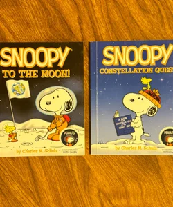 Two Snoopy NASA McDonalds Books