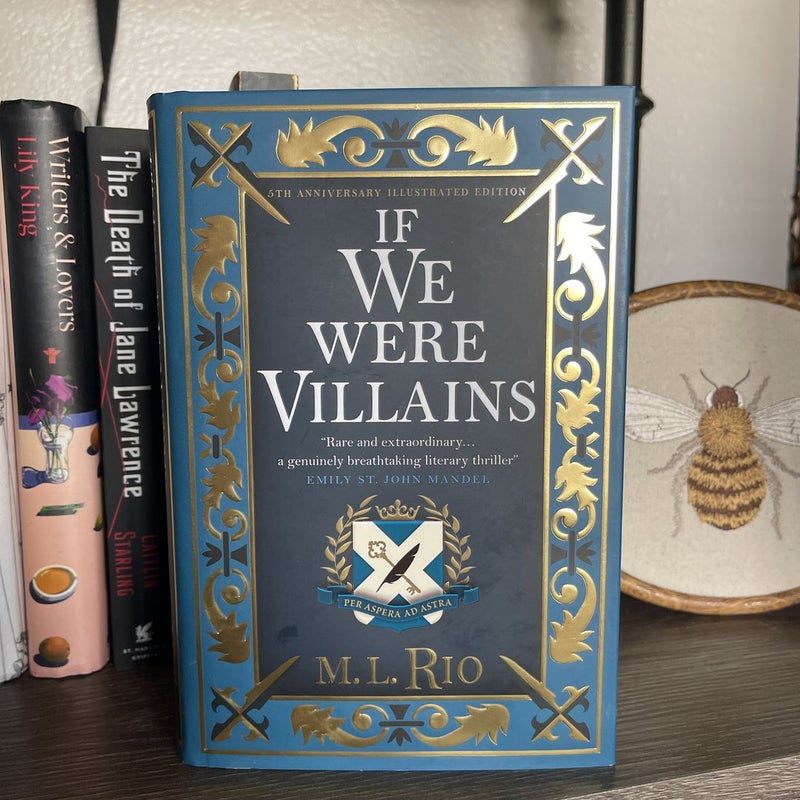 Probably my most beautiful special edition to date. (Illustrated 5th  anniversary 'If we were Villains' by M.L. Rio) : r/bookporn