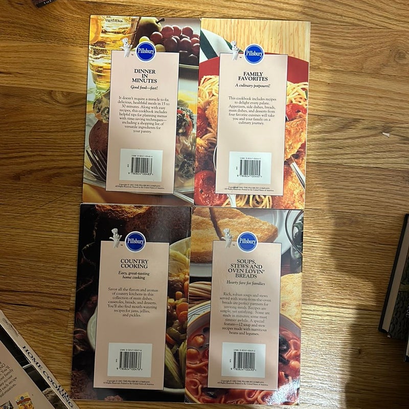 Set of 4 Pillsbury cookbooks