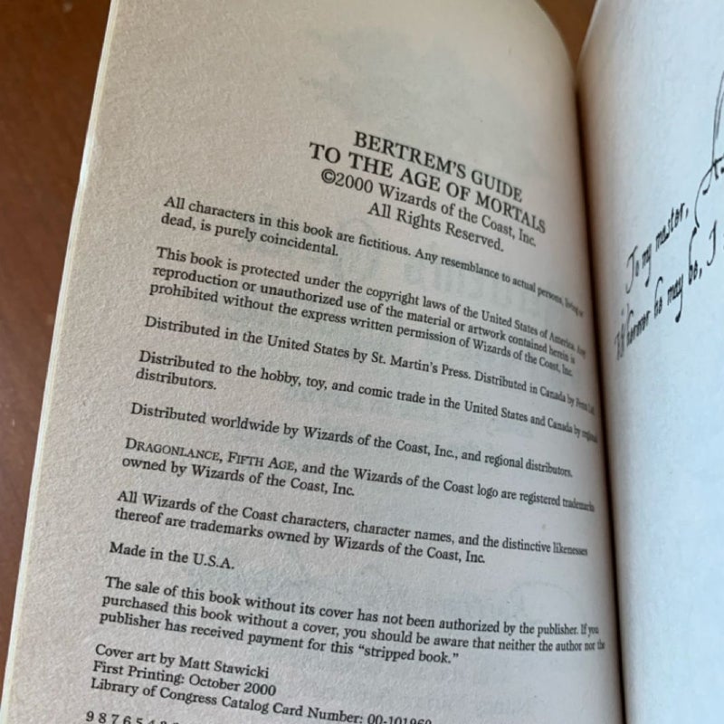 Bertrem's Guide to the Age of Mortals