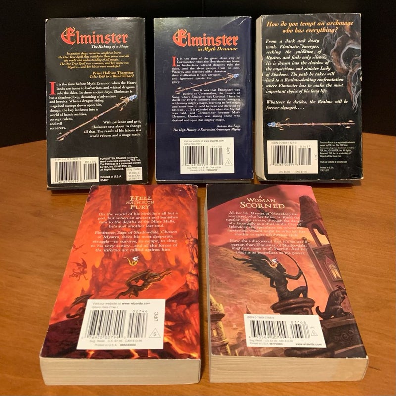 Forgotten Realms: Complete Elminster Series 1-5 Set: The Making of a Mage, Elminster in Myth Drannor, The Temptation of Elminster, Elminster in Hell, Elminster’s Daughter