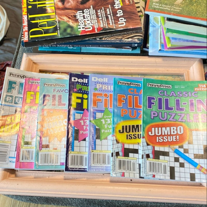 7 Penny Press Classic Fill In Puzzles Bundle Back issues never used