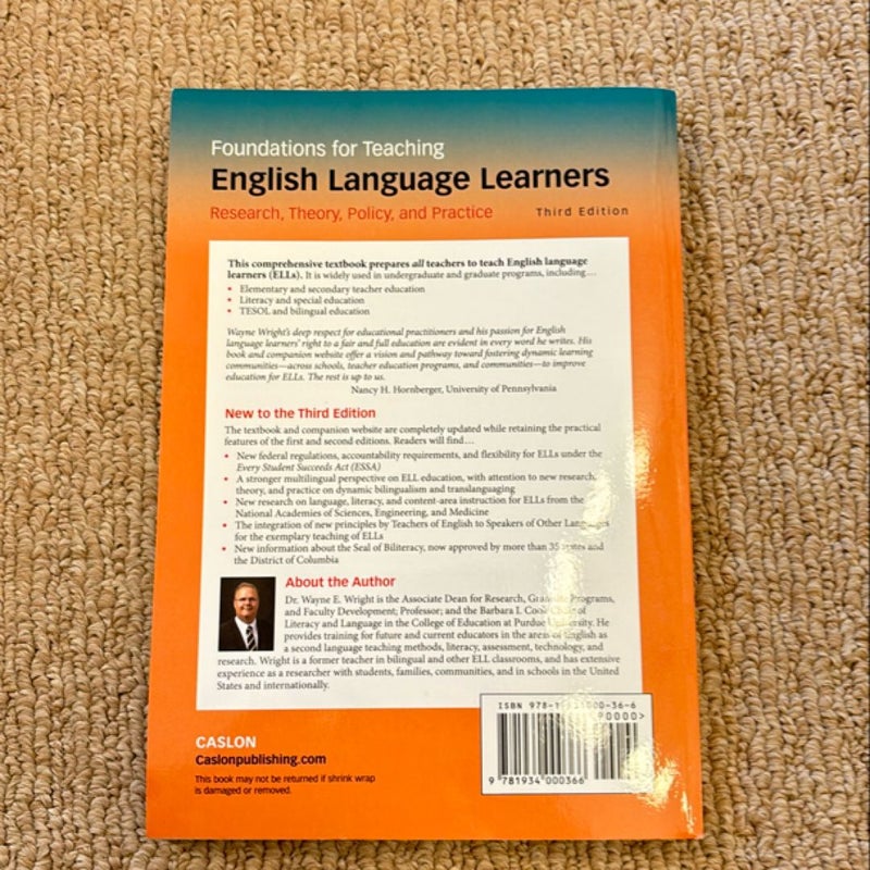 Foundations for Teaching English Language Learners