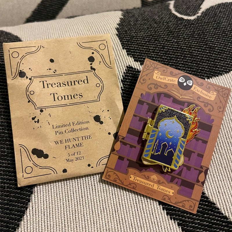 Owlcrate We Hunt the Flame FREE SHIPPING Treasured Tomes Pin