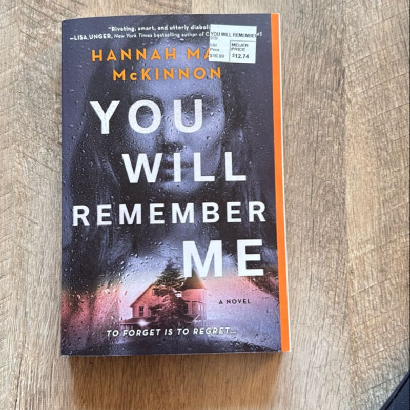 You Will Remember Me