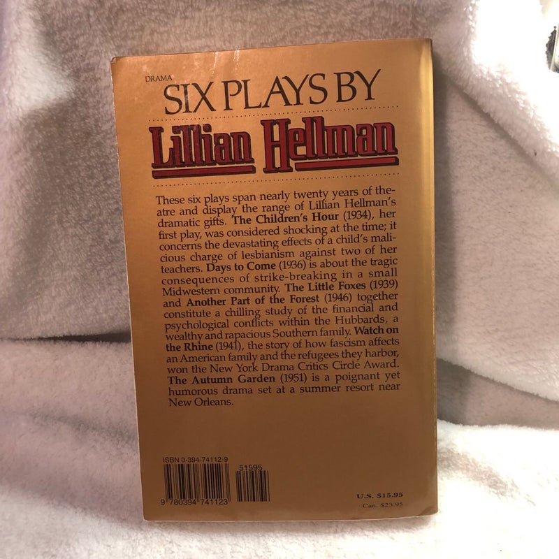 Six Plays by Lillian Hellman