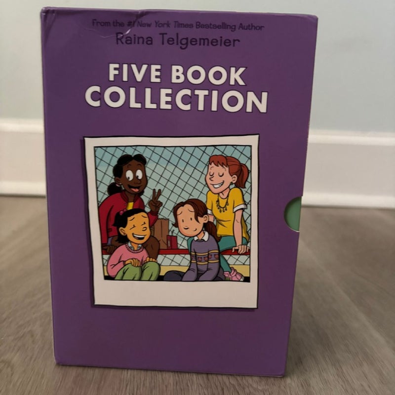 Raina Telgemeier Collection Box Set (Smile, Drama, Sisters, Ghosts, Guts)
