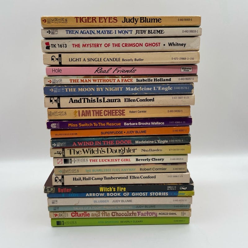 Lot 22 Vintage Teen YA 60s 70s 80s Books Mass Market Scholastic Paperbacks