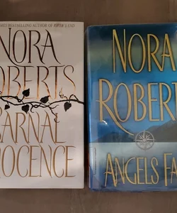 Nora Roberts Romance and Suspense Hardback Books Duo