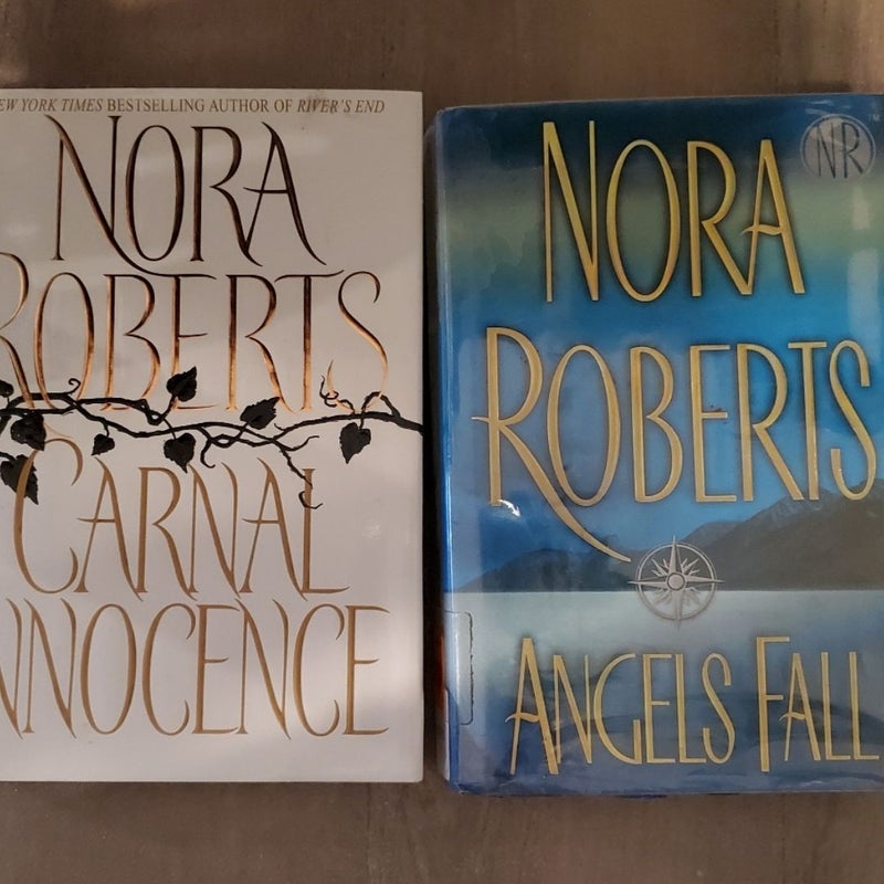 Nora Roberts Romance and Suspense Hardback Books Duo