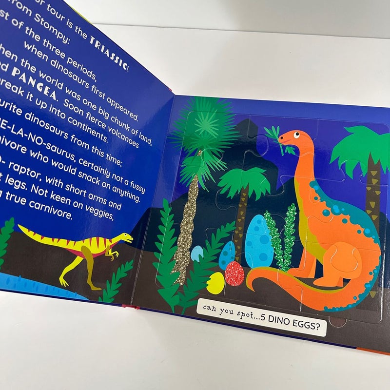 Dinosaur Jigsaw Puzzle Book, 5 Puzzles and Story, NEW (Board Book)