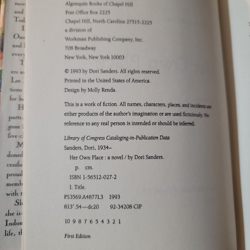 Her Own Place (1993 First Edition)