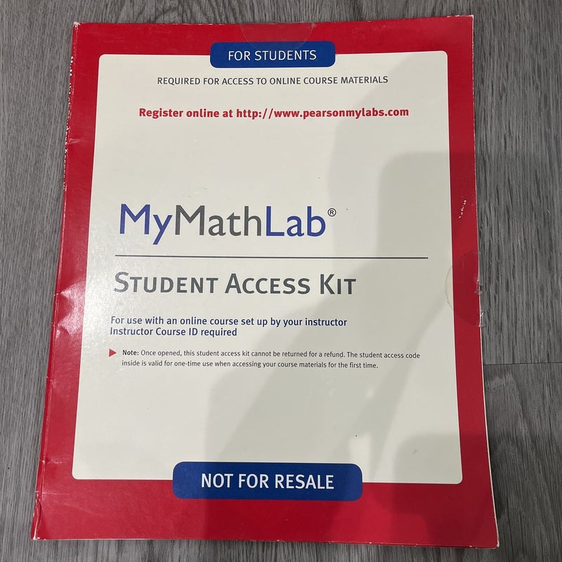 MyLab Math -- Custom Valuepack Access Card