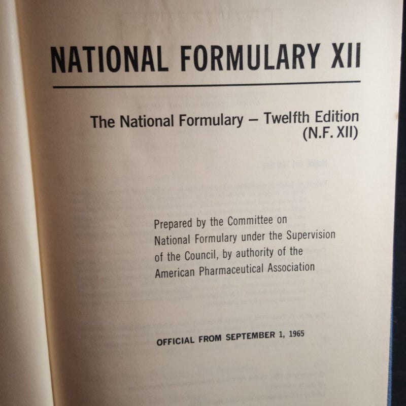 The national formulary 12th edition