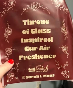 Throne of Glass air freshener from Bookish Box 