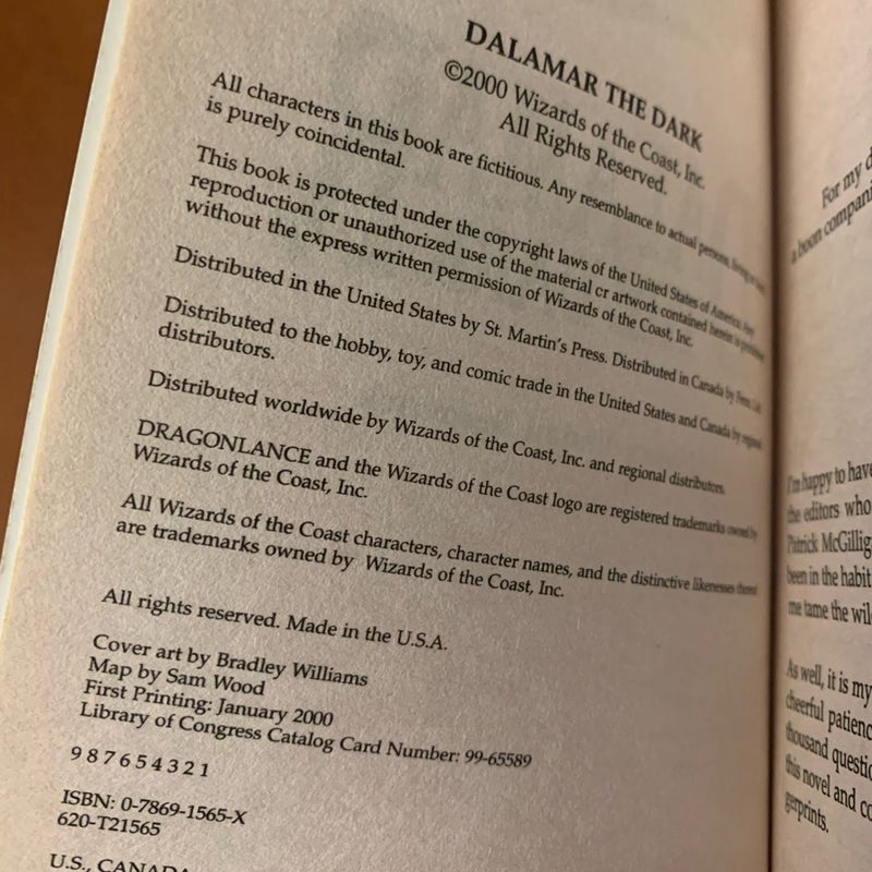 DragonLance: Dalamar the Dark, Classics 2, First Edition First Printing