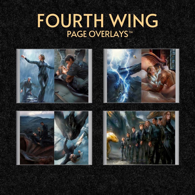 Fourth Wing & Iron Flame US HARDBACK Overlays