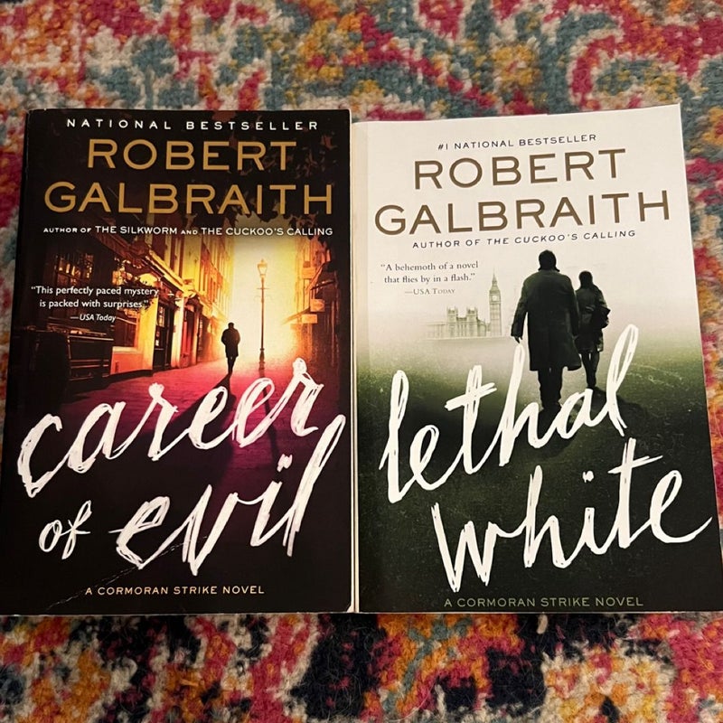 Robert Galbraith Cormoran Strike: Career of Evil & Lethal White JK Rowling VG