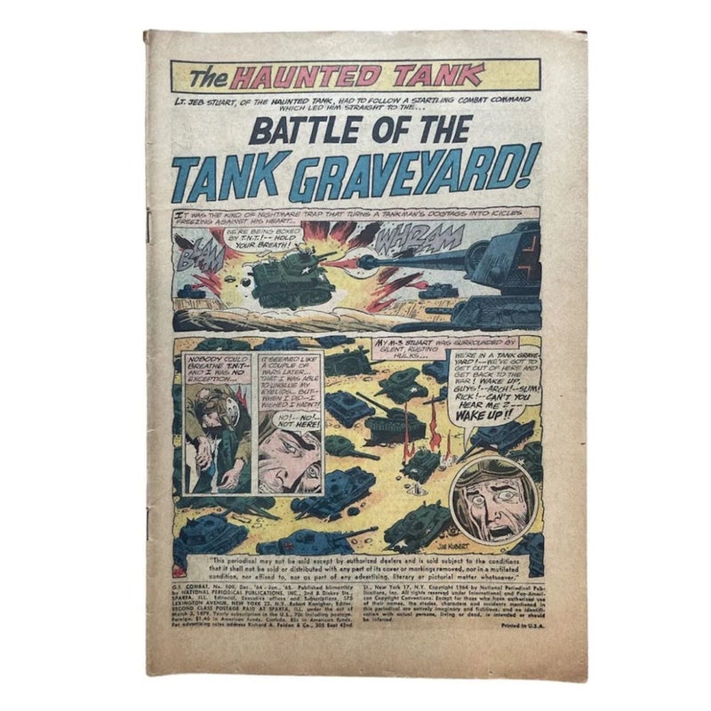 Vintage G.I. Combat DC Comics 1960s Lot of 4 103,09,12,124 Remaindered/Coverless
