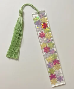 Resin Bookmark with Flower Sequin