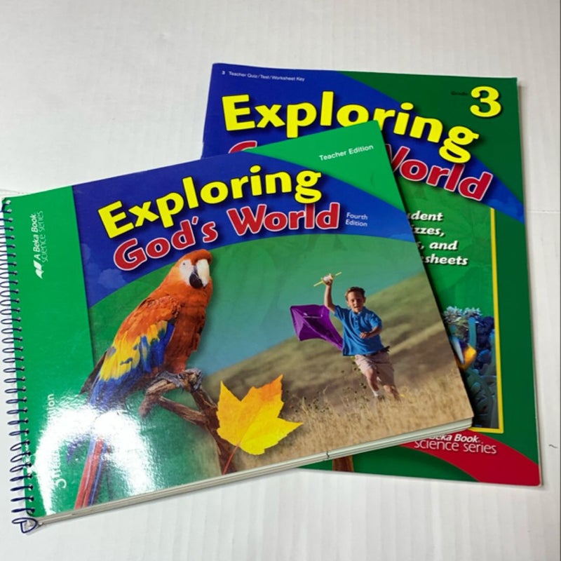 Abeka Exploring God’s World Grade 3 Teacher Edition-Set of 2 books