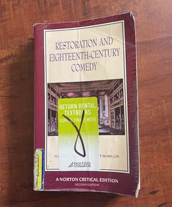 Restoration and Eighteenth-Century Comedy