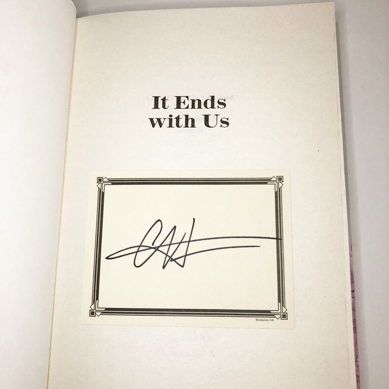 Waterstones Special Edition It Ends With Us by Signed bookplate