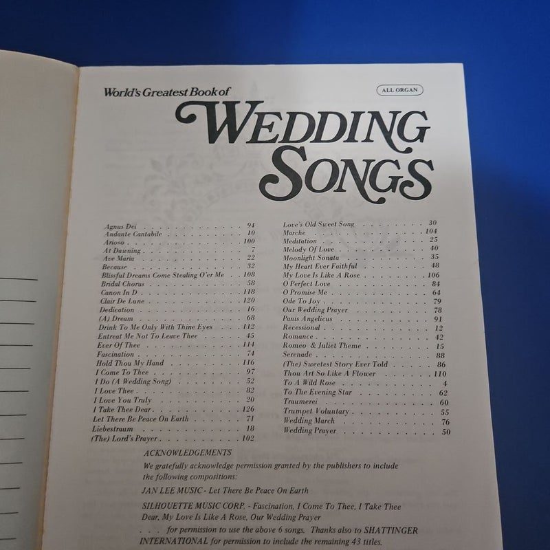 World's Greatest Book of Wedding Songs
