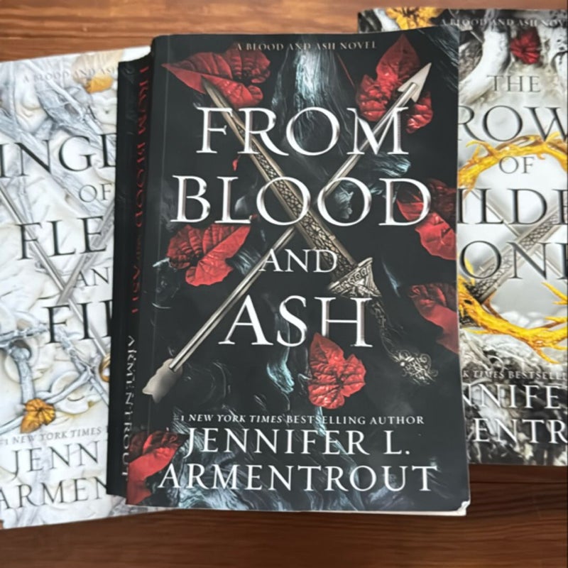 Sold as Set of 3: From Blood and Ash, Kindom of Flesh and Fire, The Crown of Gilded Bones