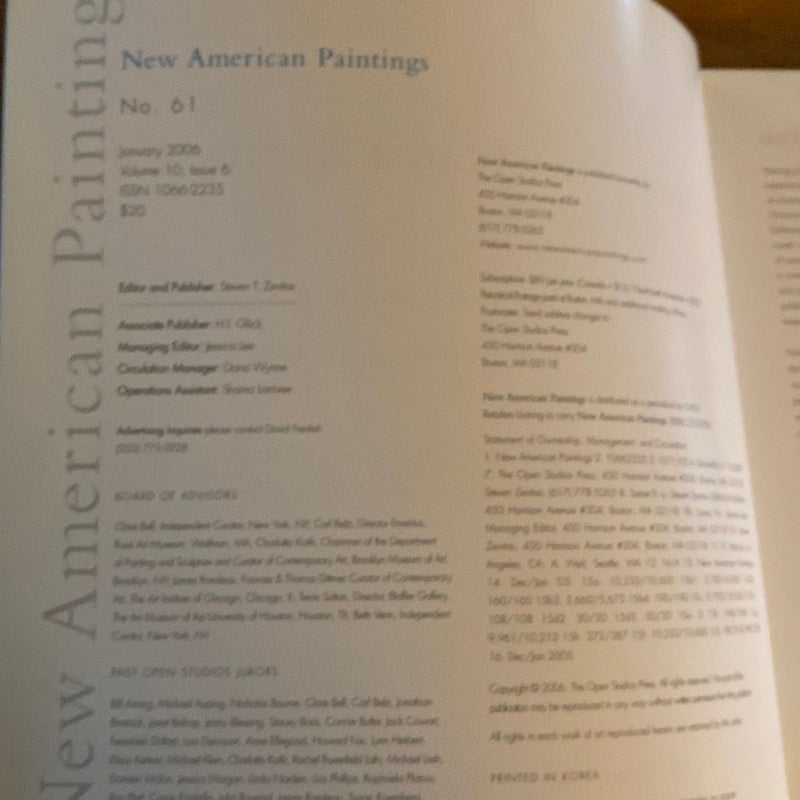 New American Paintings Magazine