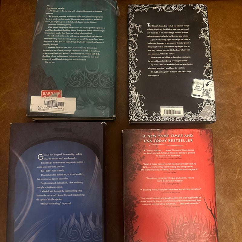 A court of thorns and roses first edition set with bookish box dust jackets