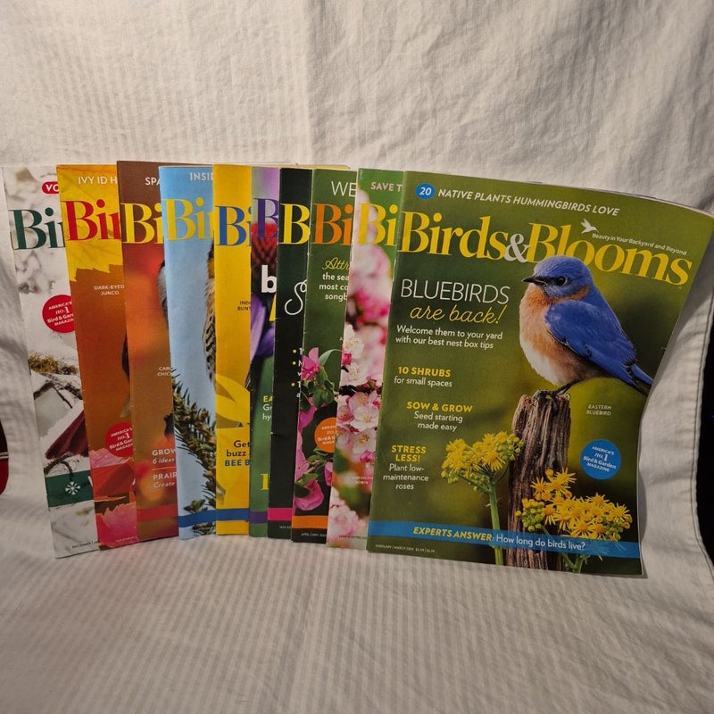 Birds&Blooms 10 Magazine Lot 2024/2025