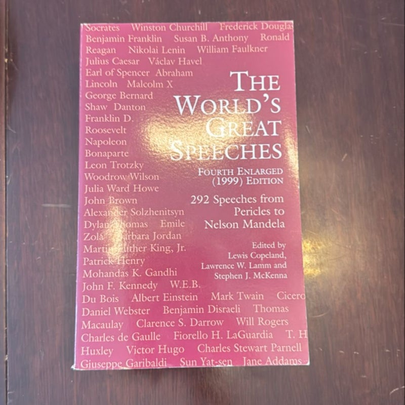 World's Great Speeches 1999