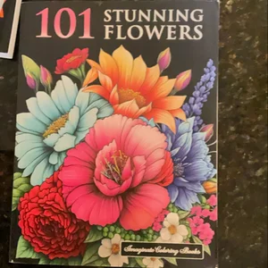 101 Stunning Flowers Coloring Book