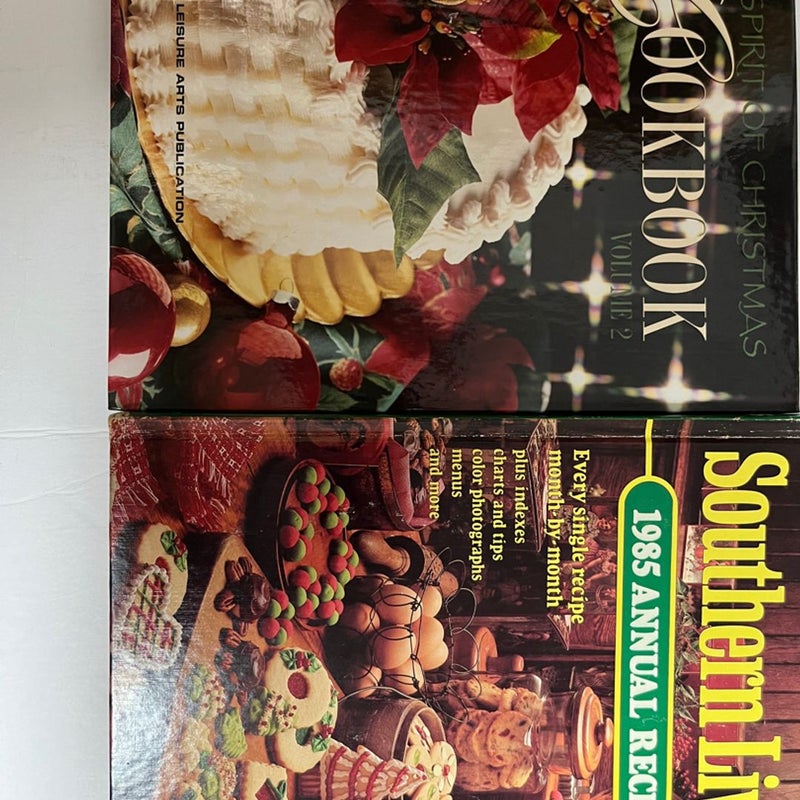 2 Cooking Books: Southern Living And Spirits of Christmas Cookbook 