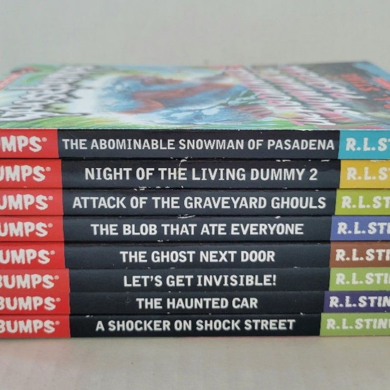 GOOSEBUMPS HORROR BOOK LOT OF 8 BY R.L. STINE ALL 2015 SCHOLASTIC 1ST EDITIONS