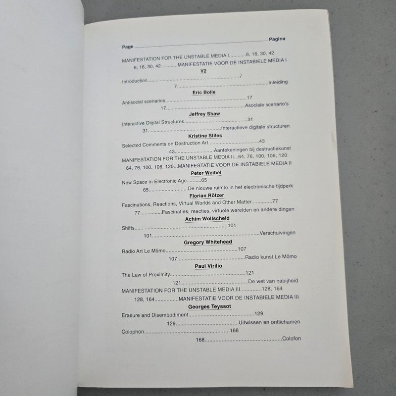 Boek Voor De Instabiele Media / Book For The Unstable Media - Stichting V2