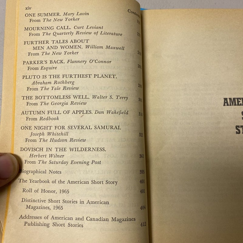 The Best American Short Stories 1966