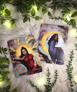 FairyLoot Tarot Cards The Sun and Moon (Lei and Wren) Girls of Paper and Fire 